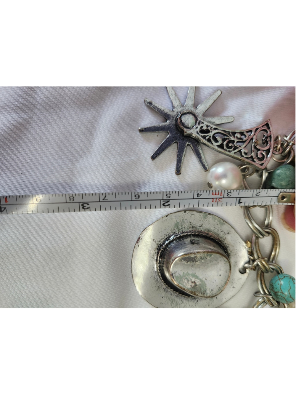 Women's Unbranded Western Charm Necklace One Size Silver Turquoise - Picture 7 of 8